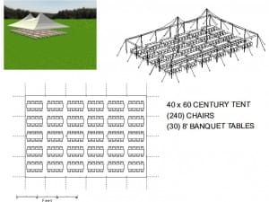 Century Pole Tents – Anchor Industries - 40' x 60'
