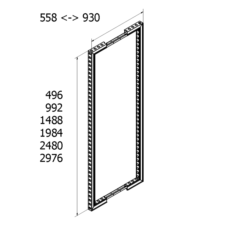 BeMatrix Aluminum Frame – 496x24180