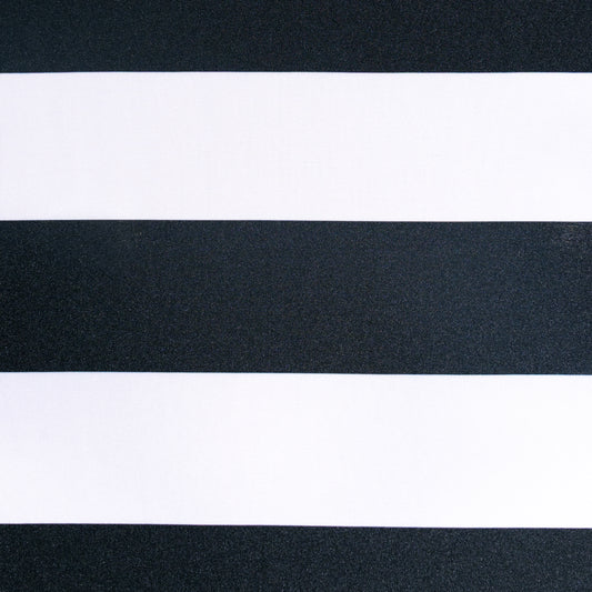 Awning Stripe Black Linen – 126” Round