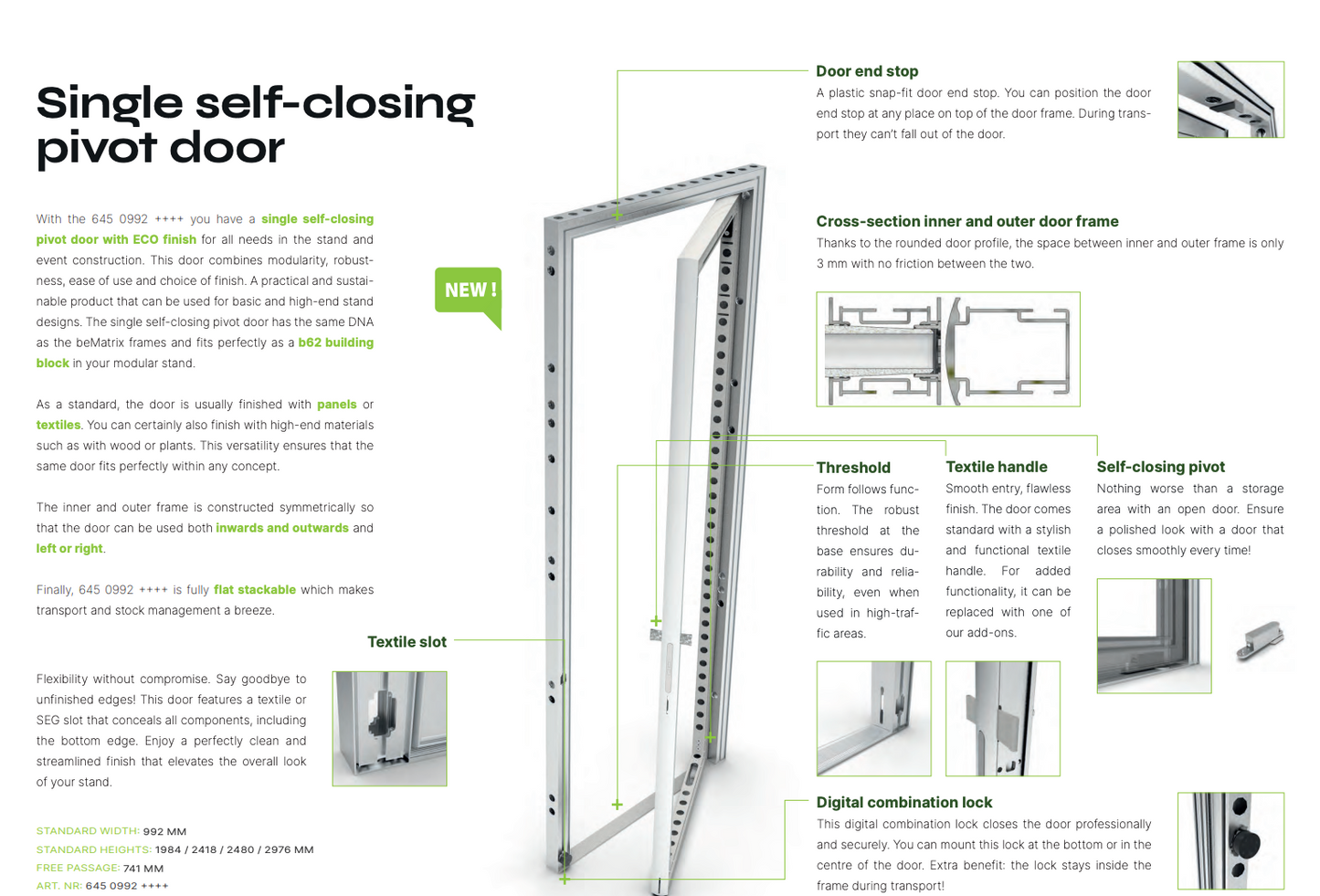 BeMatrix Single Door MKII – 992x2418