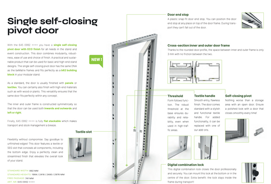 BeMatrix Single Door MKII – 992x2418
