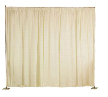 Drape Satin Ivory – 12’ Panel